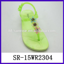 2015 latest fashion women flat sandals china wholesale sandals ladies slippers shoes